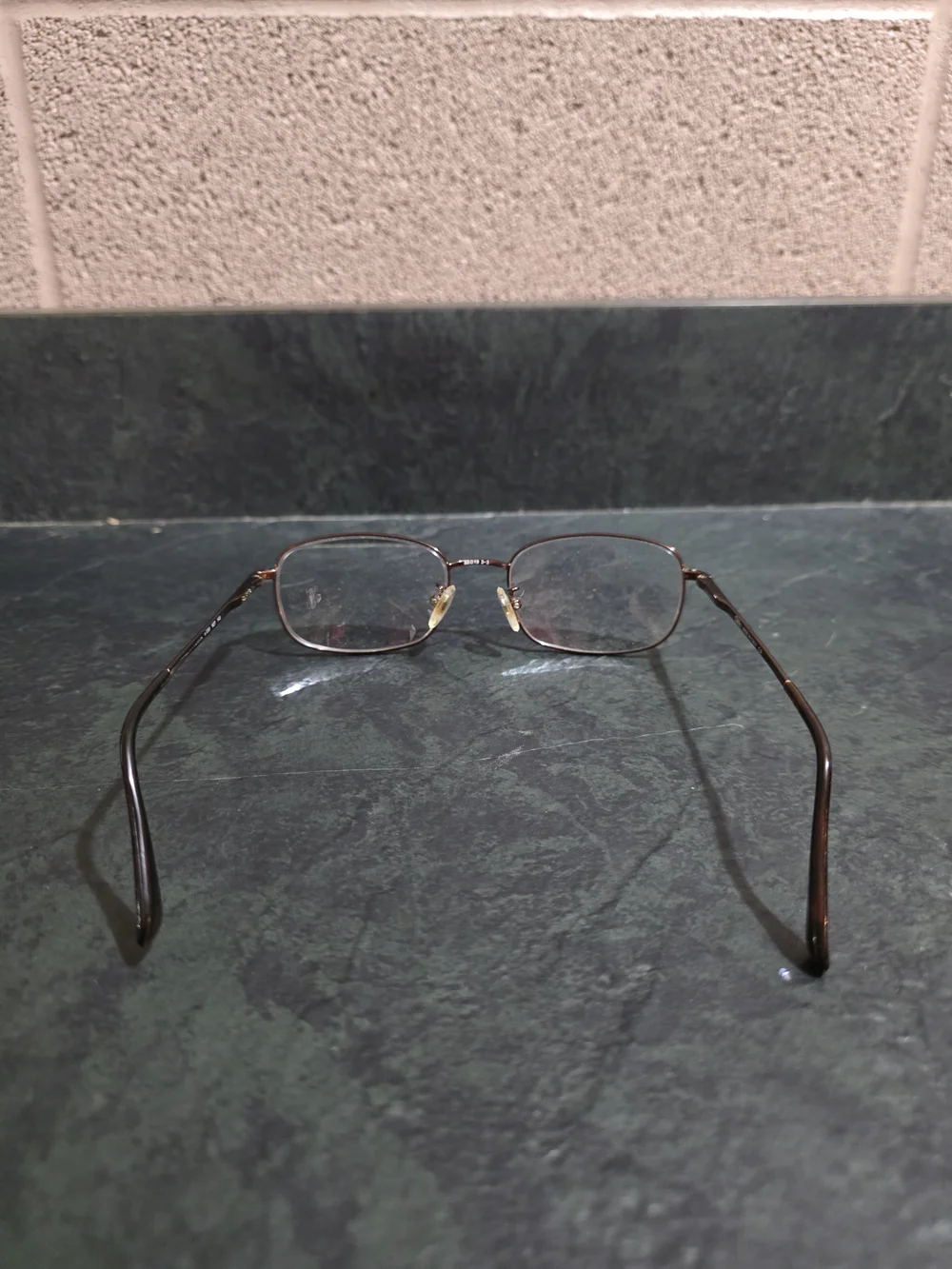 Safilo Elasta 7205 N2T Brown Rectangle Eyeglass Frames Metal Italy 55-19-145